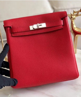 [HERMES][프리미엄]에르메스 켈리아도 백팩 22cm-2 토고 은장